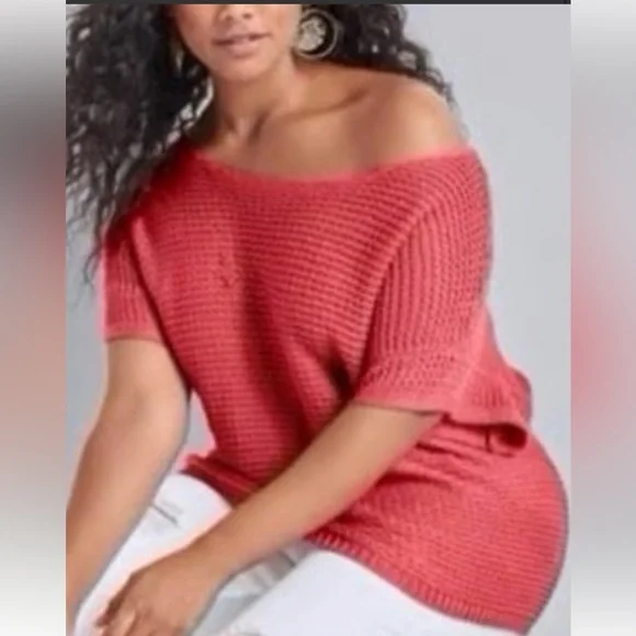 Women's Coral Knit Sweater NWT size 1X - Picture 1 of 10